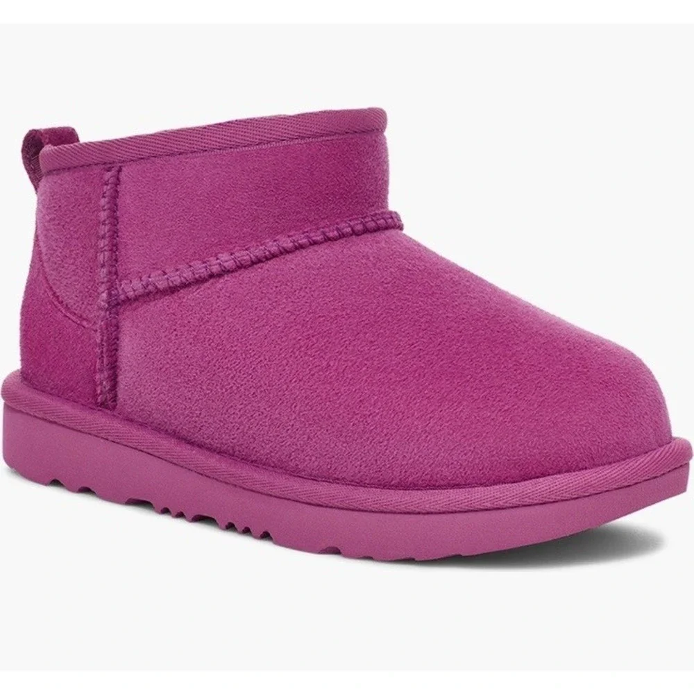 UGG Classic‎ Ultra Mini Boots Big Kid Womens Sz 5 EU 37 NEW Mangosteen Pink